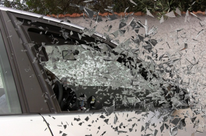 shattering car window